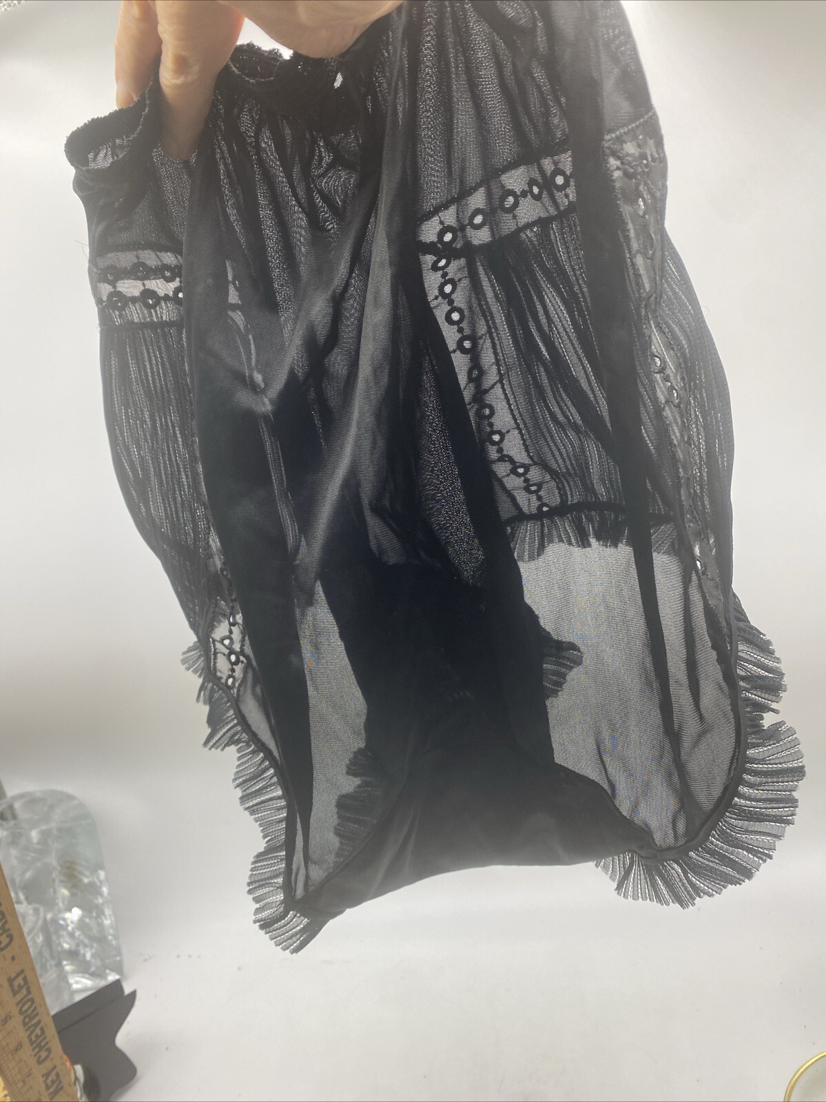 Vintage Roger’s Nylon Under Ware Panties Black Lace Gorgeous!