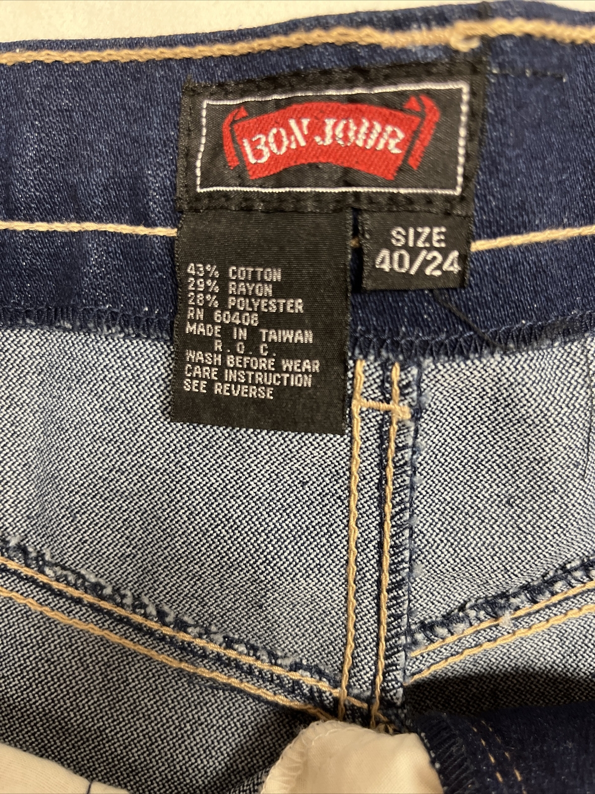 VTG Deadstock 70s 80s denim bonjour jeans women&rsquo;s 40 X 24 NWT *See Description