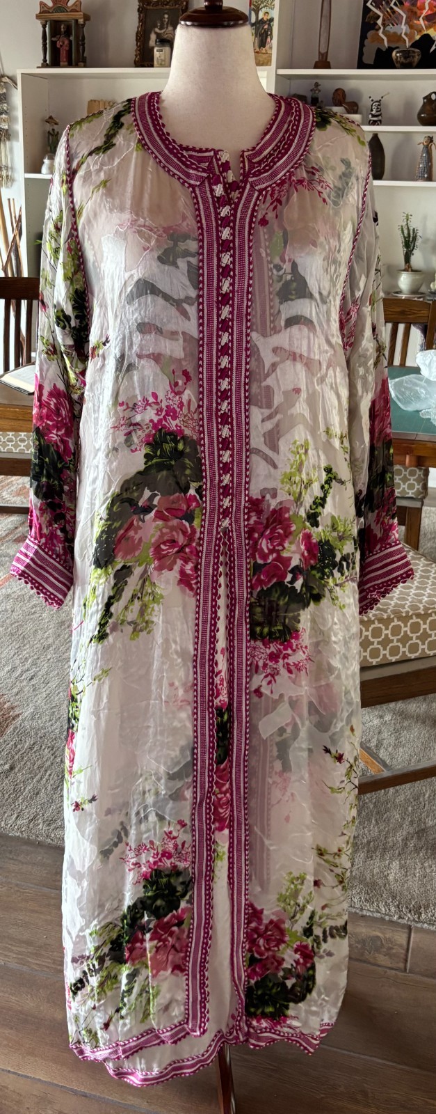 Vtg mid 60&rsquo;s – 70&rsquo;s 2pc Moroccan Caftan Set Sz M-L