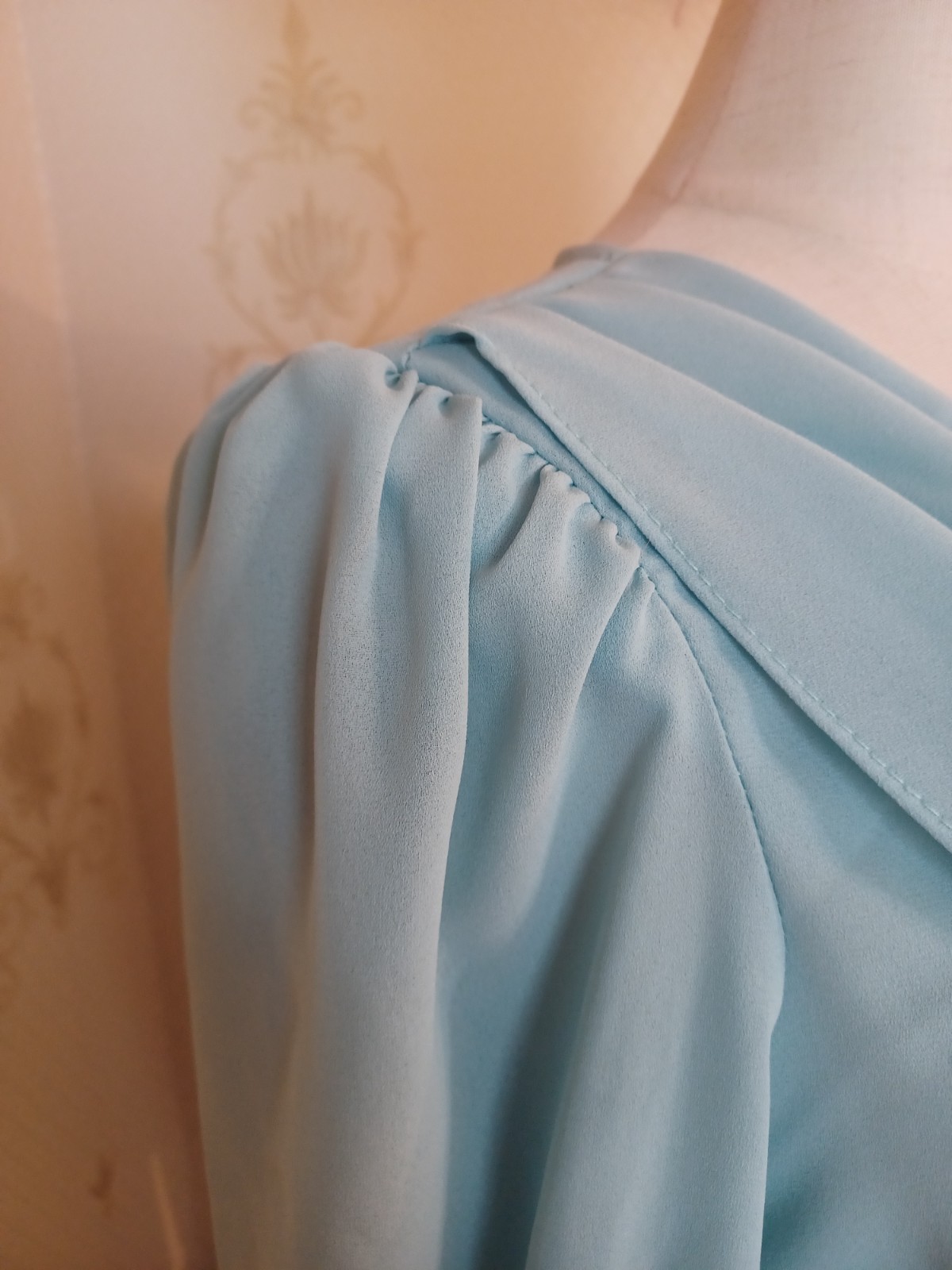 Vintage 1980s Sheer Pastel Aqua Bobby&rsquo;s Girl Romantic Coquette Dress