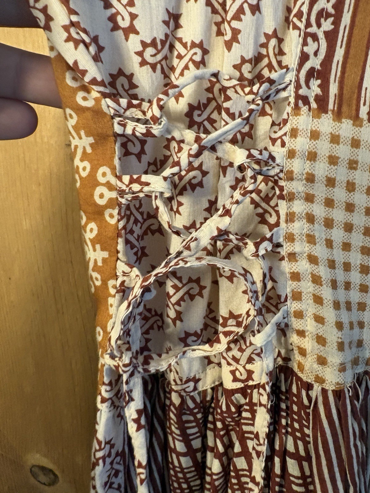 90&rsquo;s patchwirk peasantdress 100% cotton VTG NEWPORT NEWS FITS MEDIUM NWD