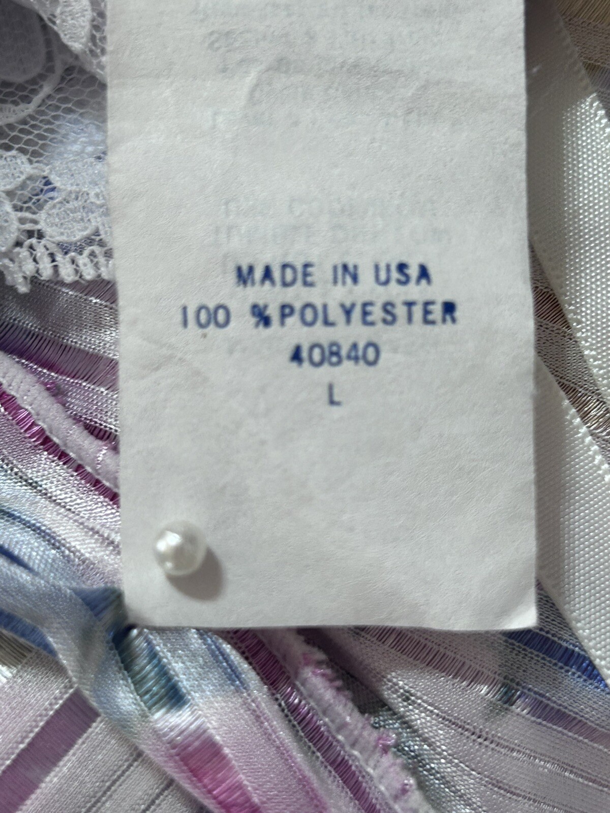 Undercover Wear Camisol Nightie Large Floral Striped Vintage Short Nightgown