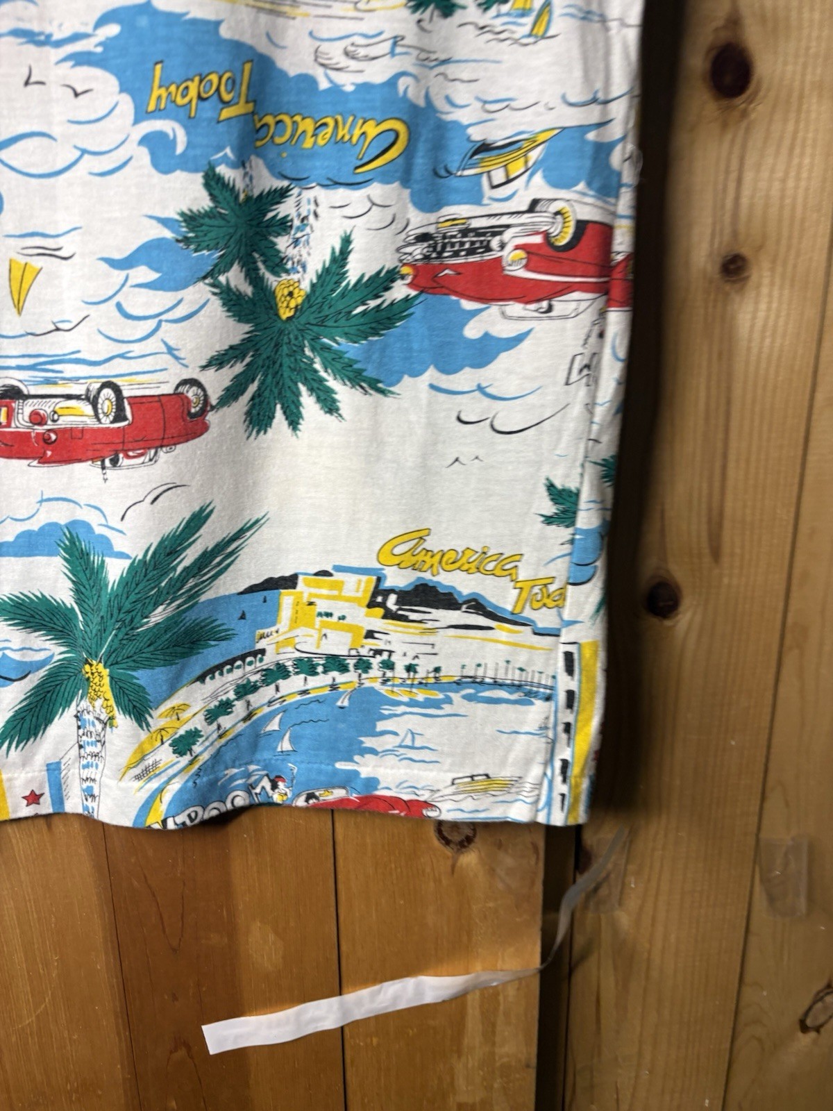 Vtg 80&prime; Instant Glamour Limited Express Cotton Graphic Tee Holiday Motel Cars M