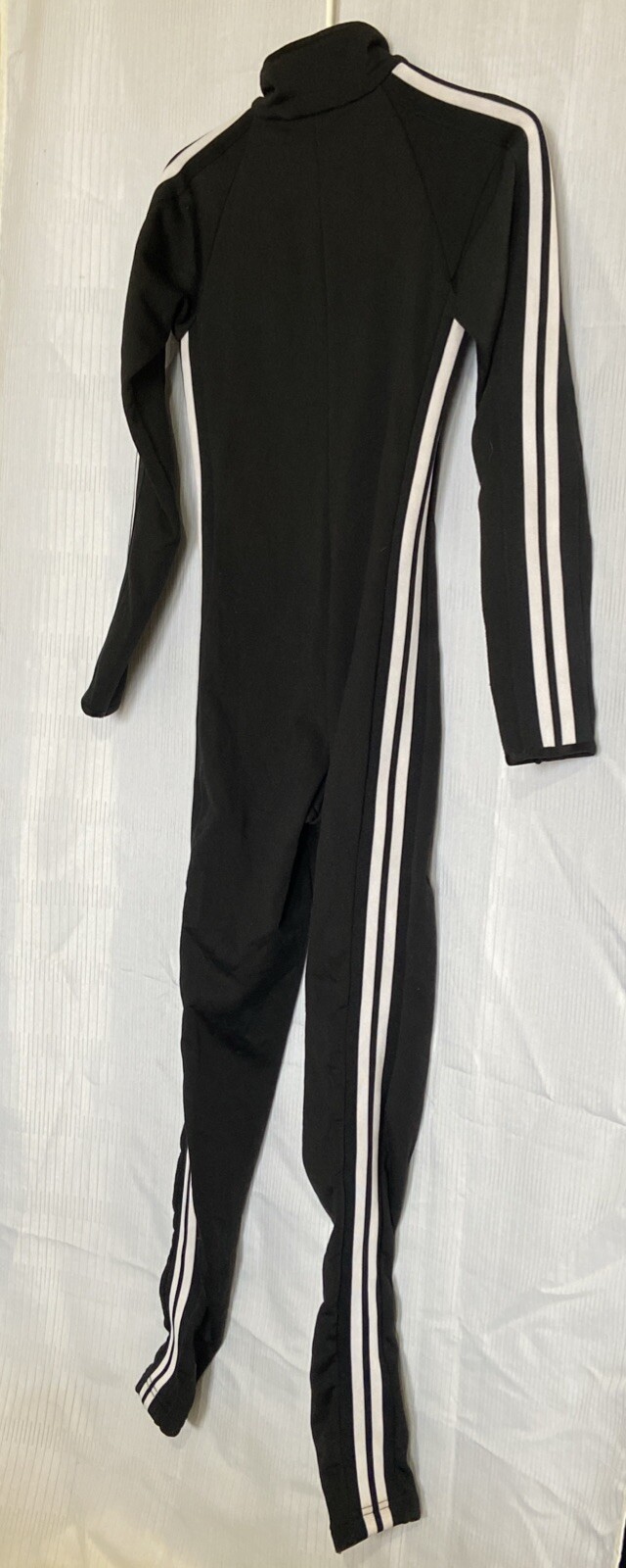 Vintage VS Sport Black Polyester/Spandex Full-Body Zipper Tracksuit w/ Stripes