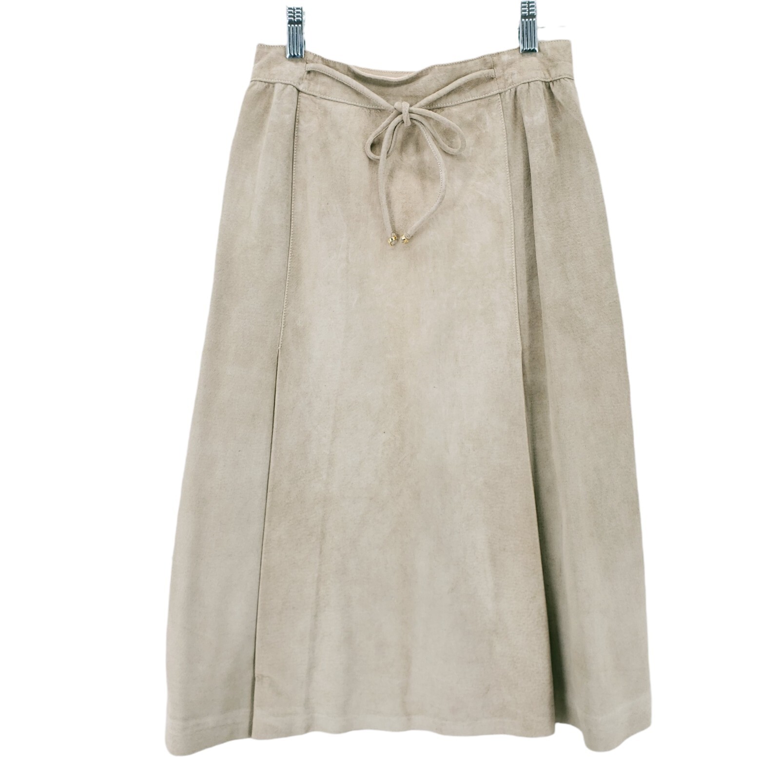 GUCCI 70s Vintage Leather Leather Pencil Skirt Beige Size 46 – SMALL?