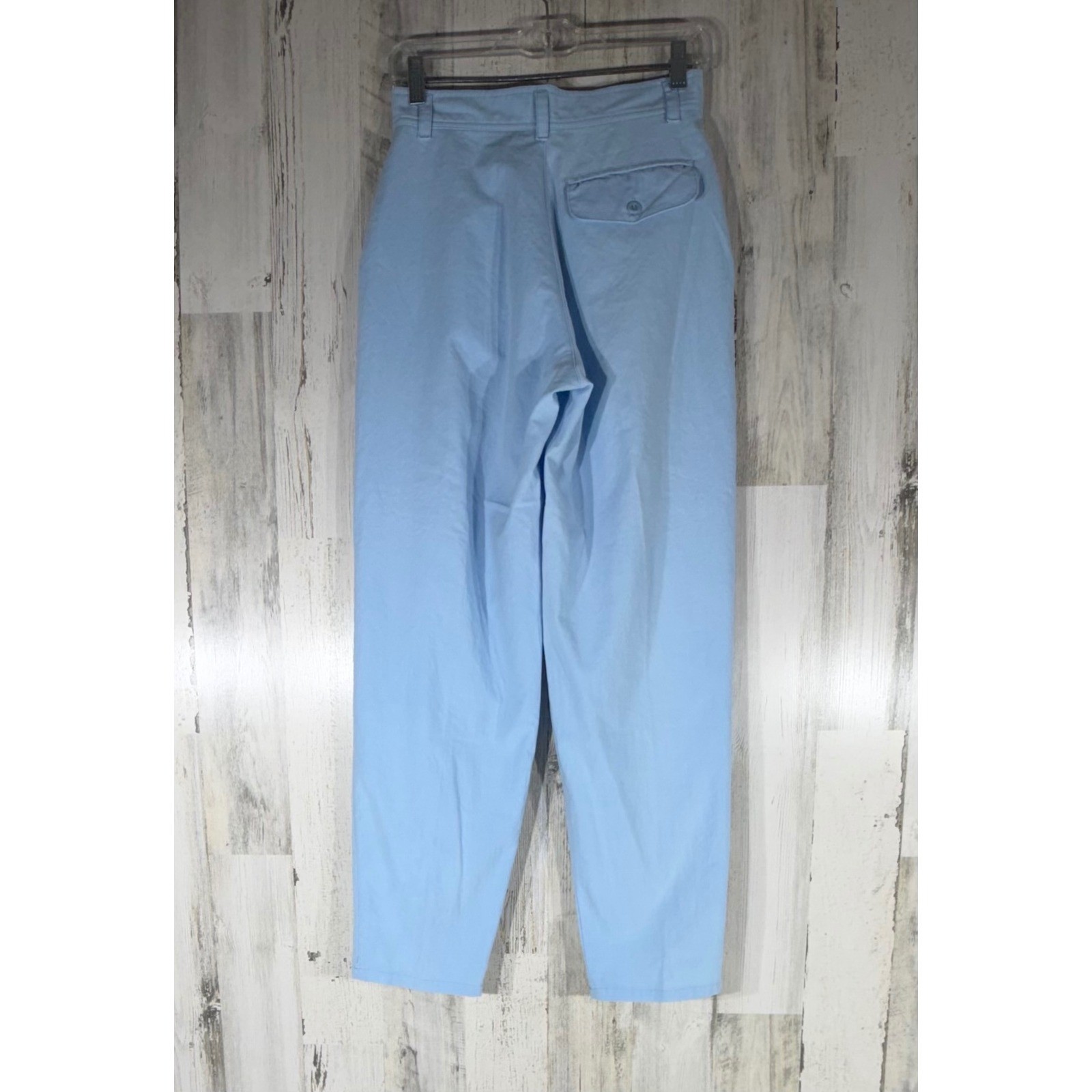Cest Joli Pleated Tapered Pants Size 9/10 (26×28.5) Light Blue High Rise Vintage