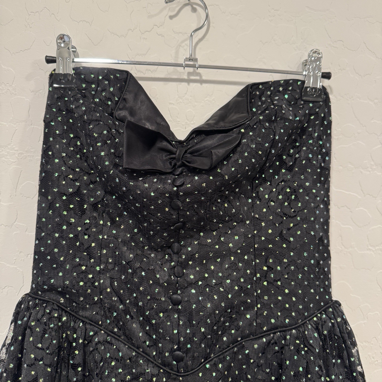 Flirtations Alfred Angelo Formal Punk Gothic Princess Prom Gown 1980s Glam