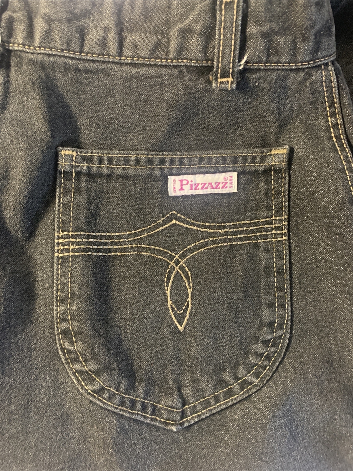 Pizzazz New York Paris Jeans Women Waist 28” X 29” Long Black