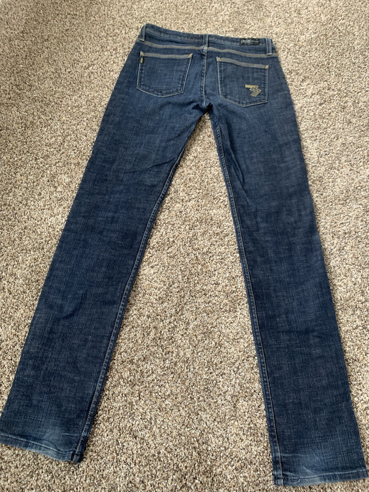 3GR Polanski Denim Straight Jeans Size 28/33 Dark Wash, Hand Tailored Peg Leg.
