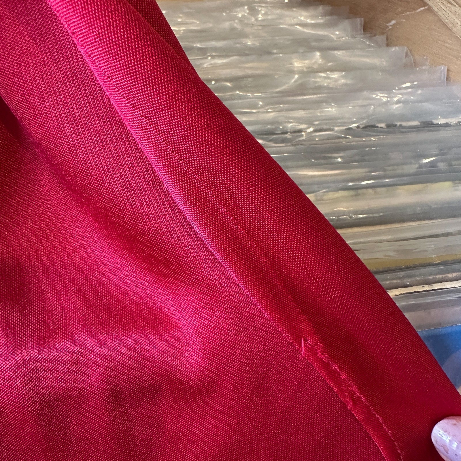 Vtg 70s Red Grecian Halter Dress Prom Disco Wrap Medium
