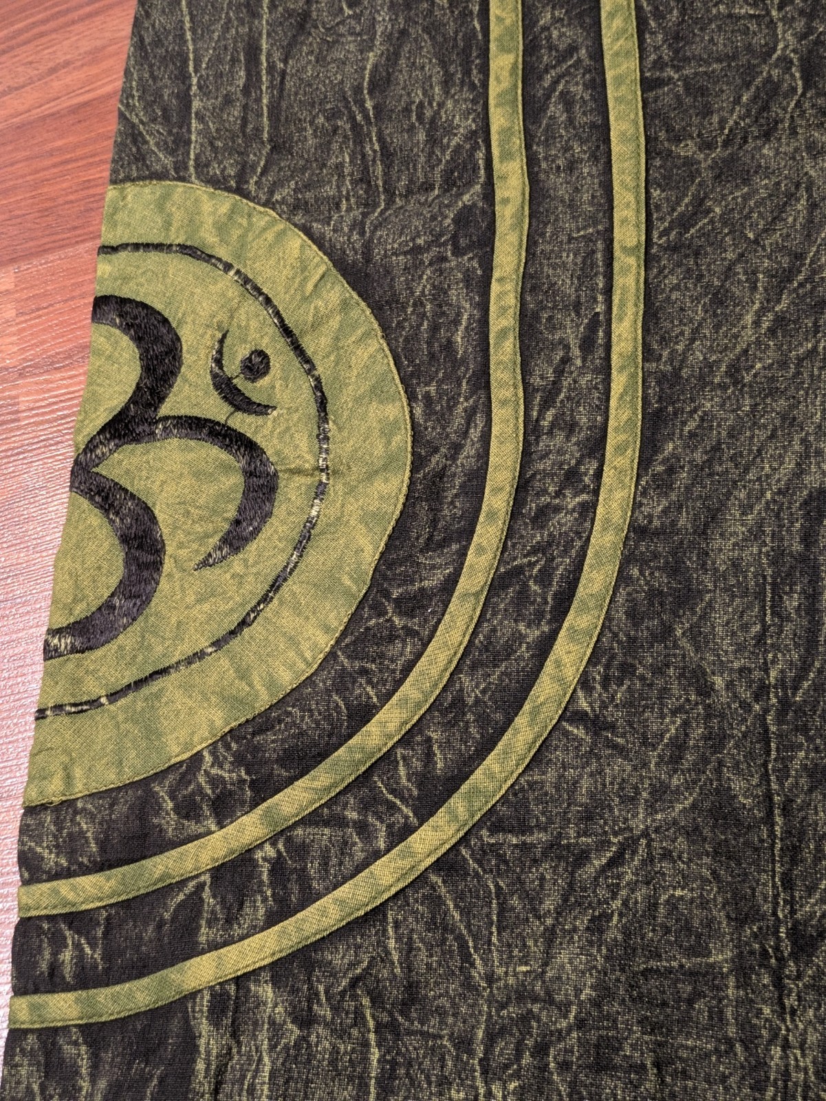 Vintage Kharmic Chameleon Harem Pants Black Green Acid Wash Festival Boho