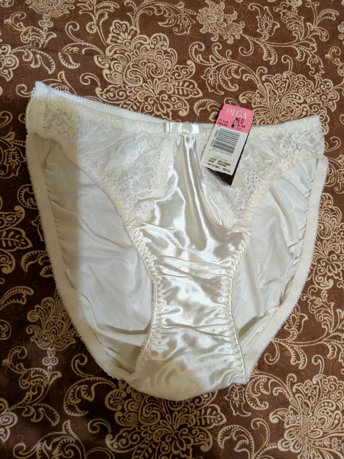 Vintage Olga Satin Brief Panties Size Medium