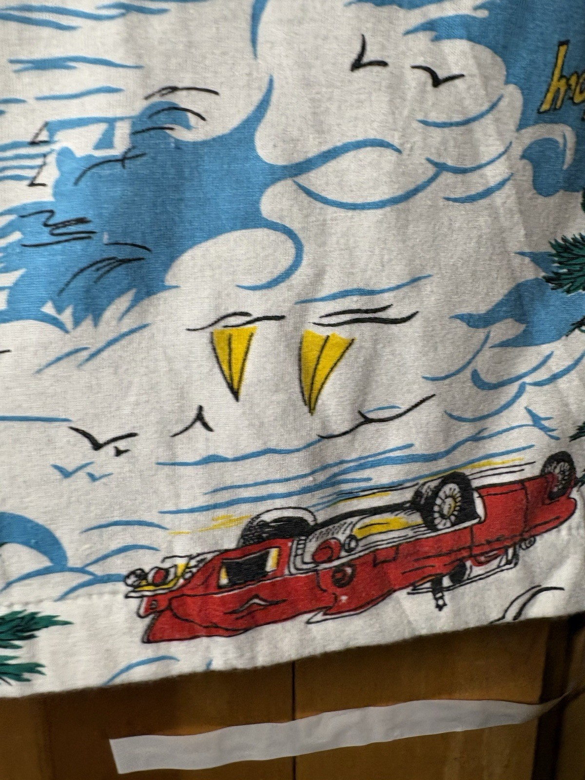 Vtg 80&prime; Instant Glamour Limited Express Cotton Graphic Tee Holiday Motel Cars M