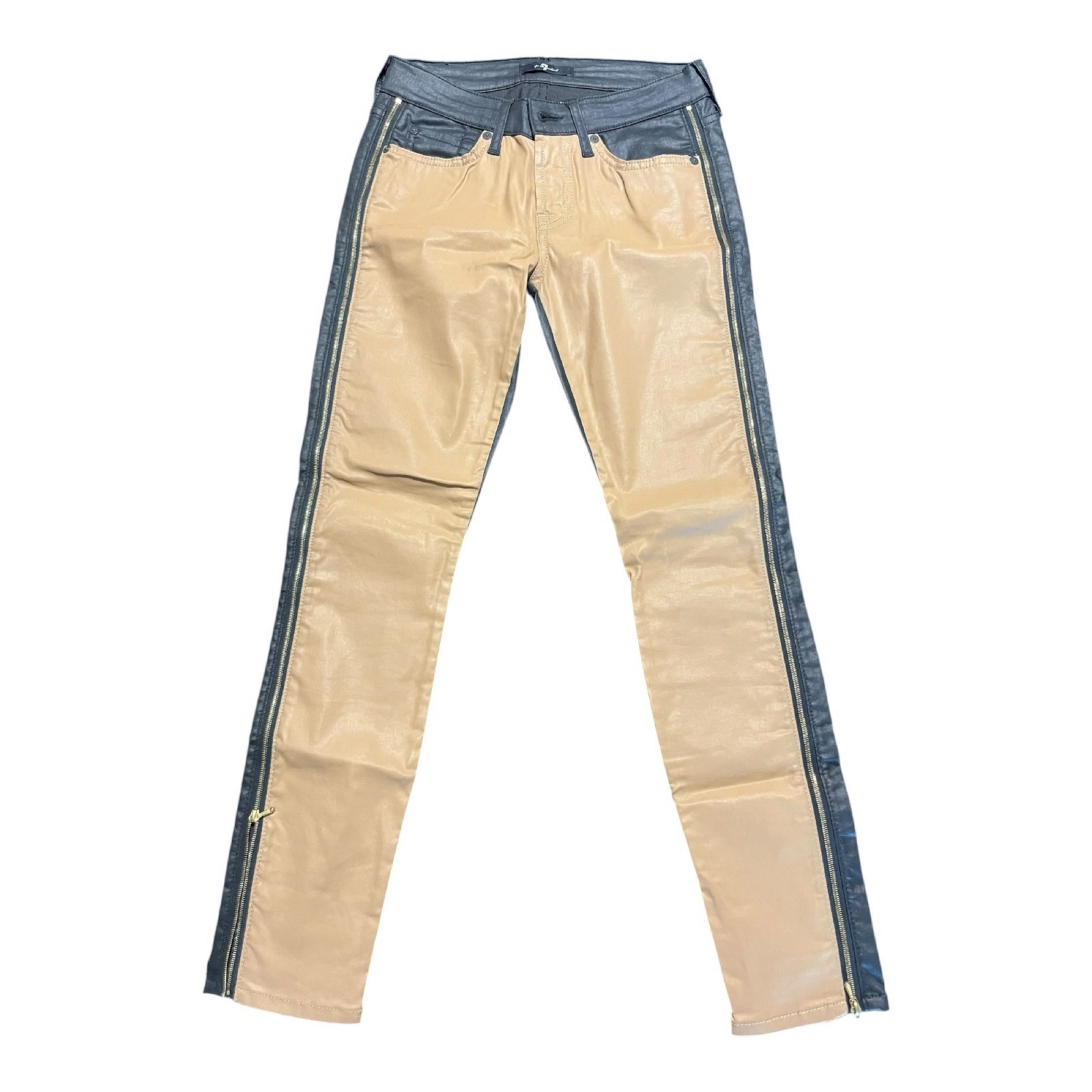 7 For All Mankind Women&rsquo;s Coated Skinny Jeans 25