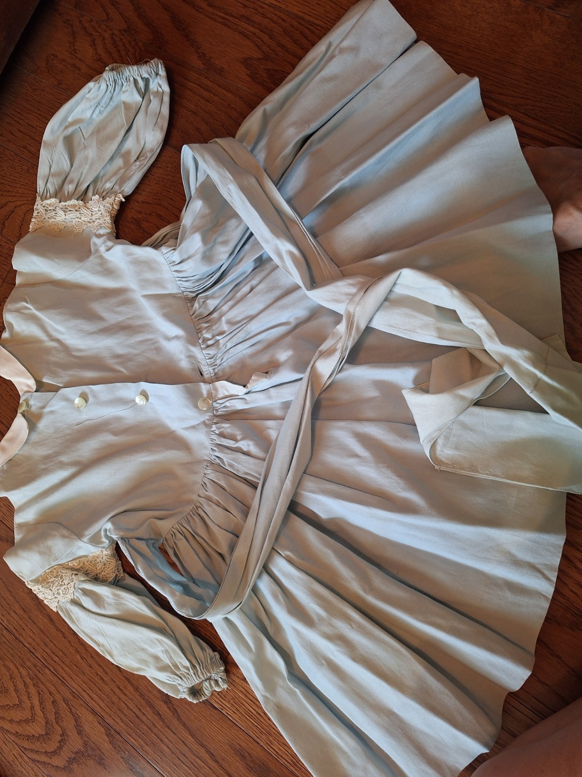Vintage Light Blue Long Sleeve Dress