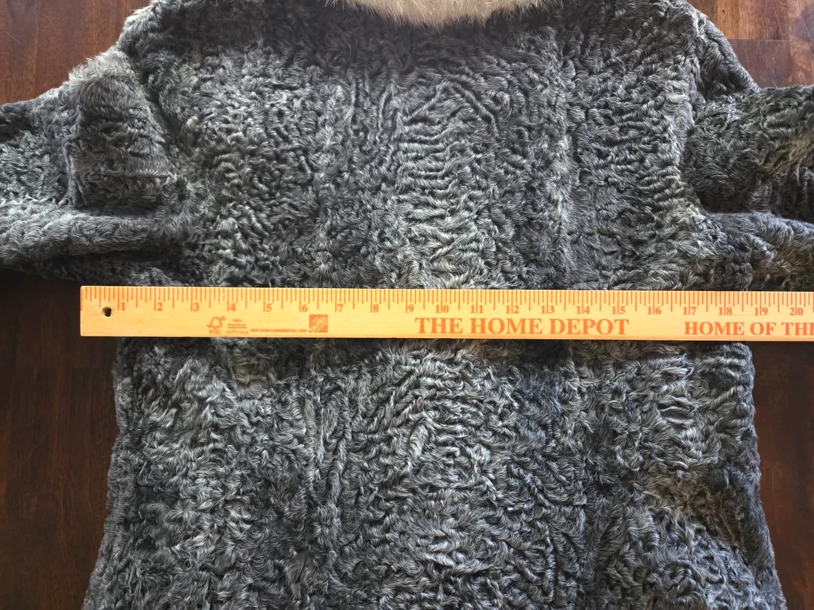 Vintage 1950s Scuby Furs Victoria BC Gray Persian Lamb Coat Cream Mink Shawl 45&Prime;