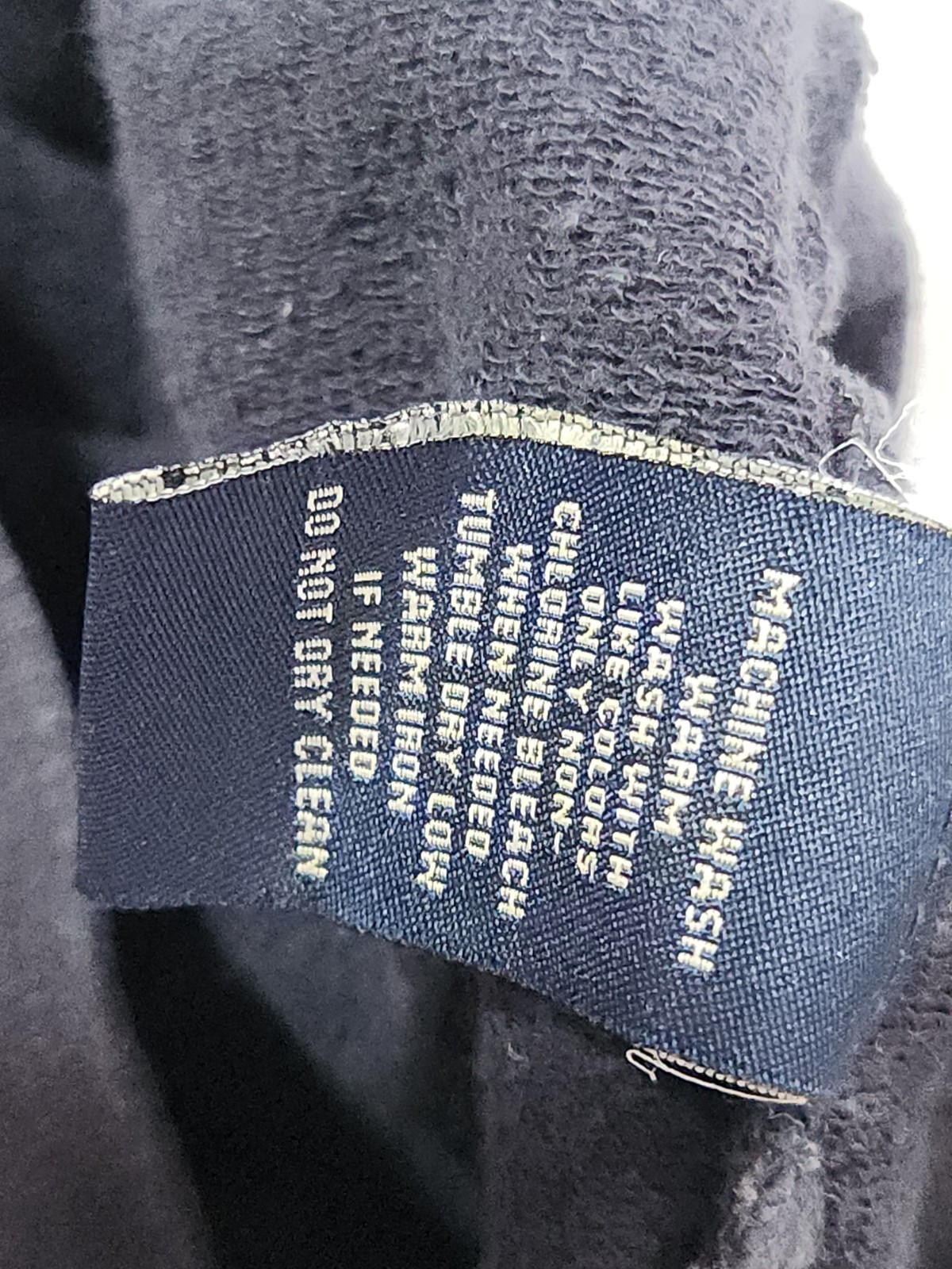 Vintage Polo Jeans Co Navy Blue Wide Leg Sweatpants with Varsity Crest Emblem