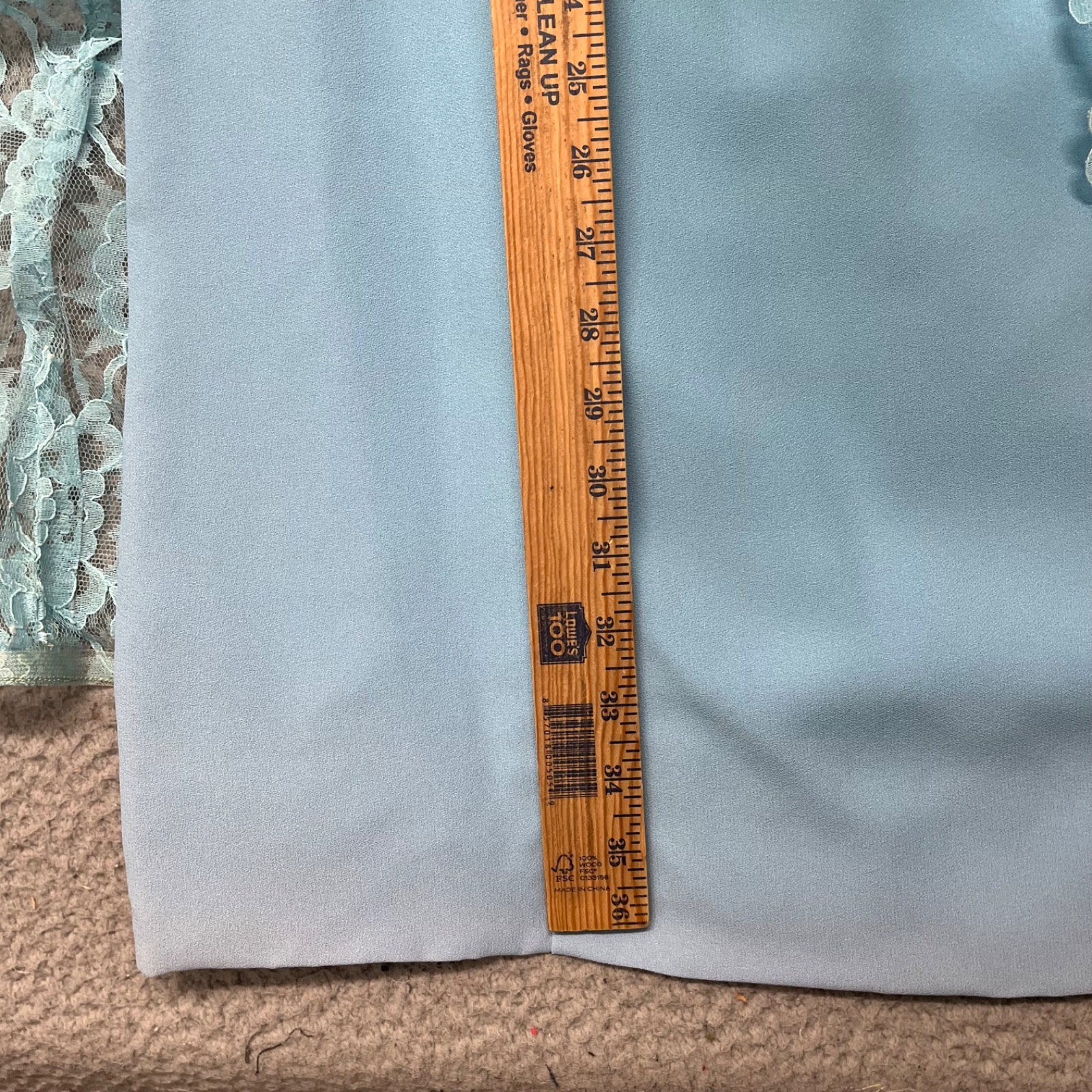 True Vintage Dress Womens 16 Baby Blue Lace Shift Sheer 60&rsquo;s 70&rsquo;s Retro Wedding