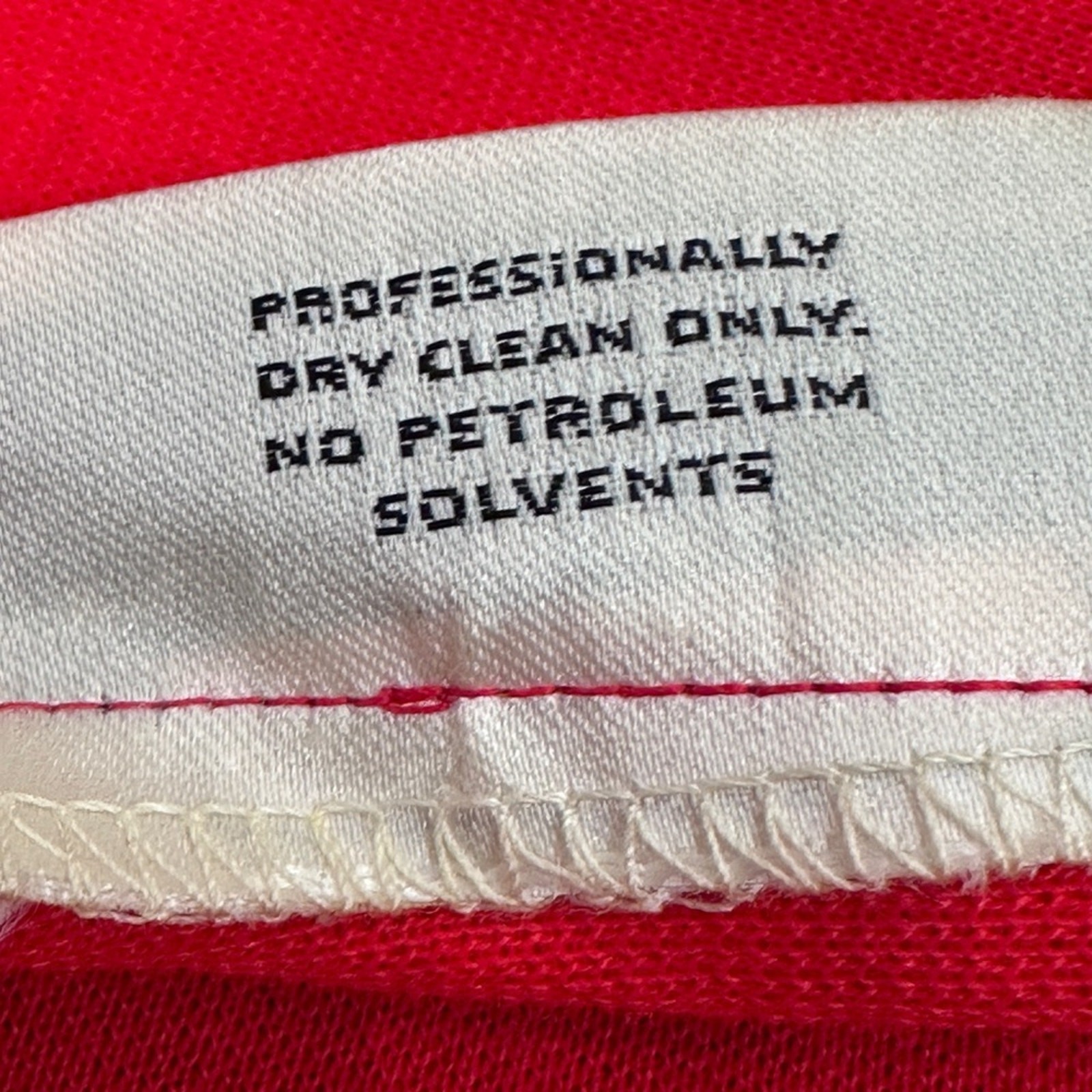Vintage David Crystal Red Button-Front Dress Heavy Knit Collared (fits small)