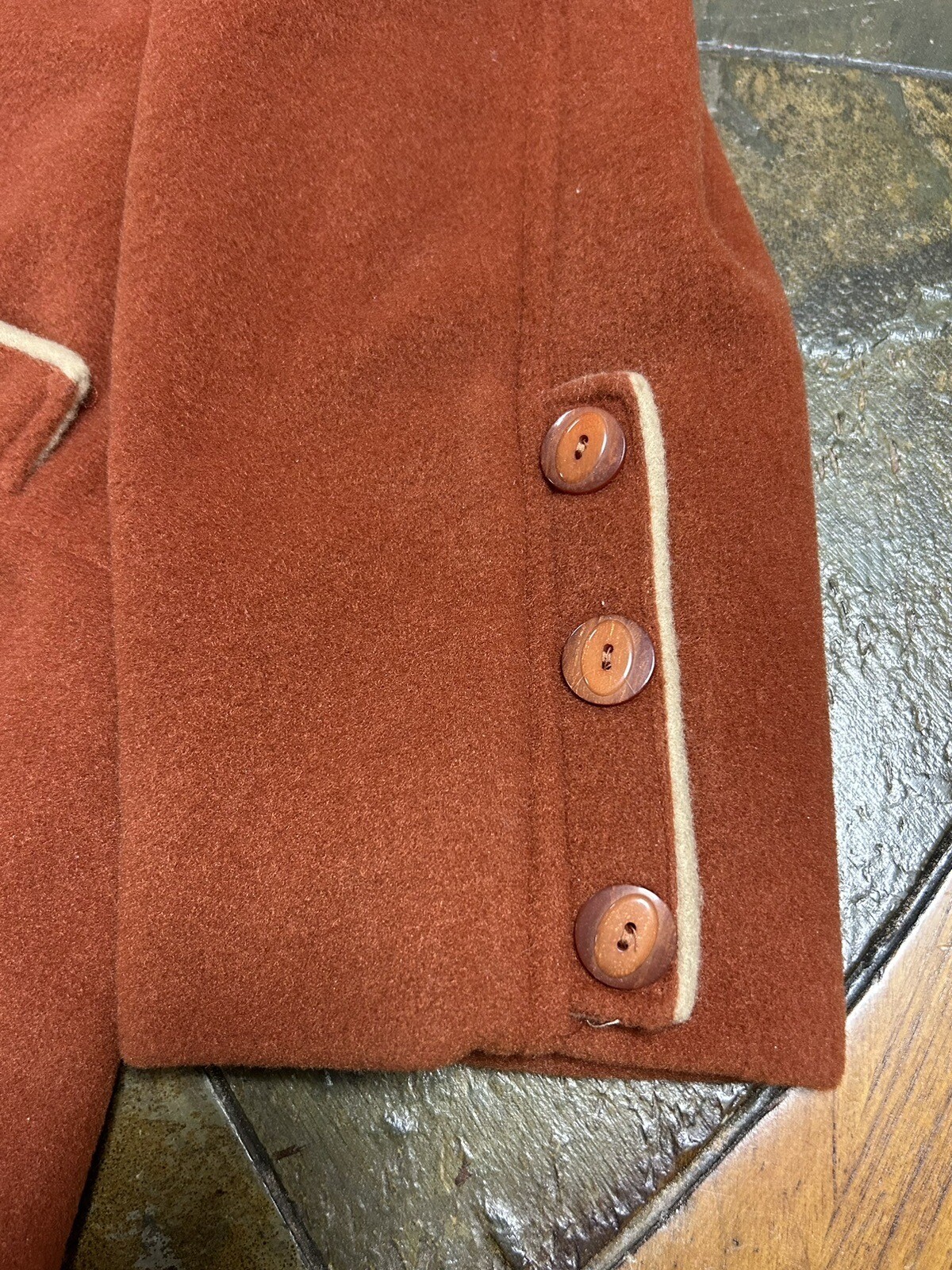 NOS VTG 1980s Orange Fleece Shell Lined Coat Sz 20.5 Cute + Cozy California