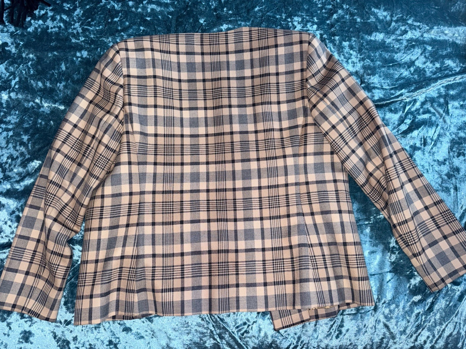 Pendleton Blazer Women’s Petite Vintage 90’s Plaid Brown/Tan Size 8P