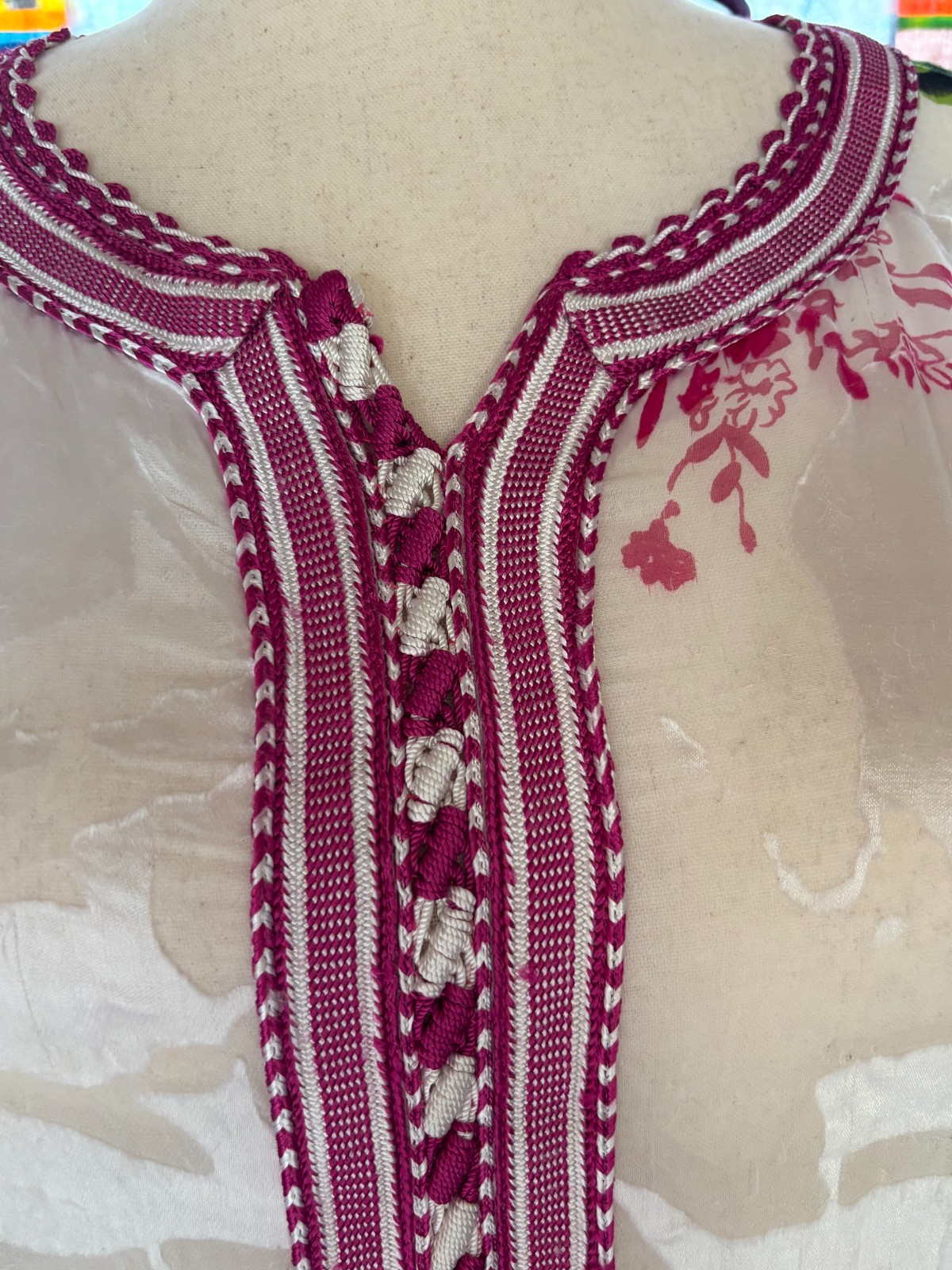 Vtg mid 60&rsquo;s – 70&rsquo;s 2pc Moroccan Caftan Set Sz M-L