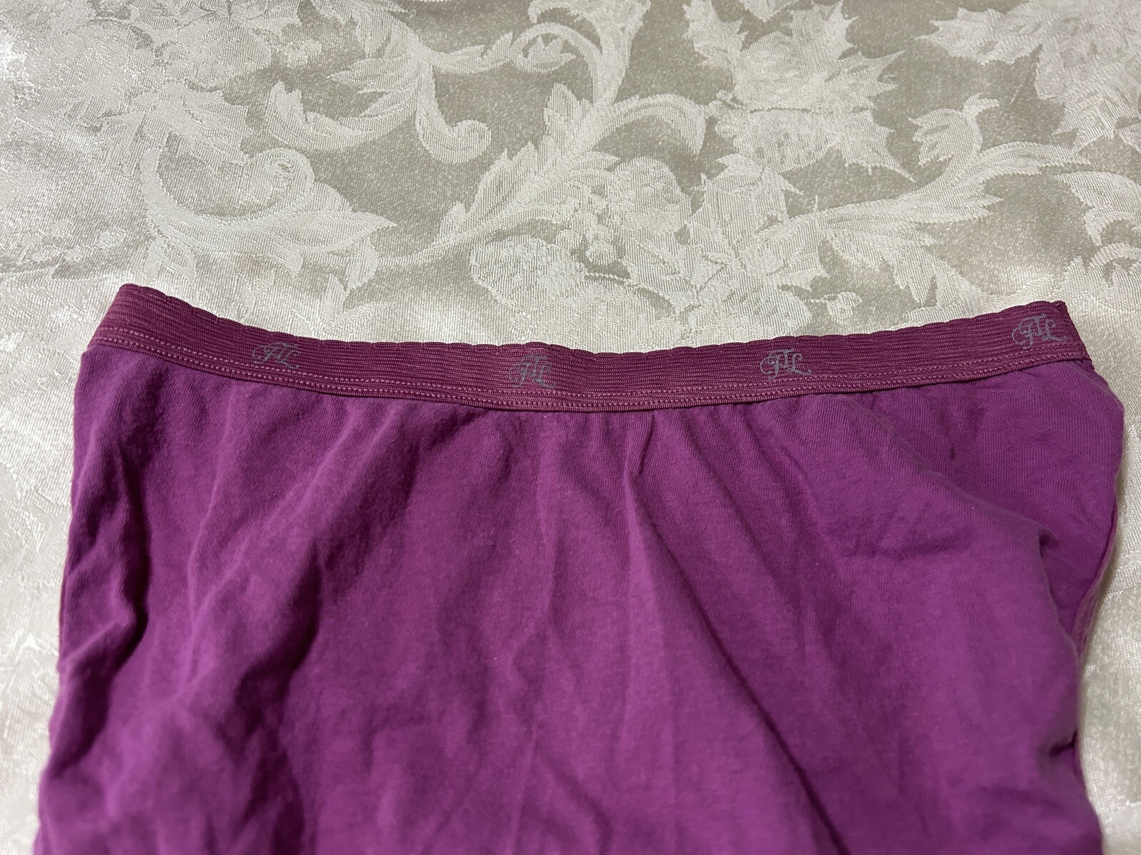 Vtg 90&rsquo;s FRUIT OF THE LOOM 100% Cotton Signature Hi-Leg Sz 7 Rose Pink Panties
