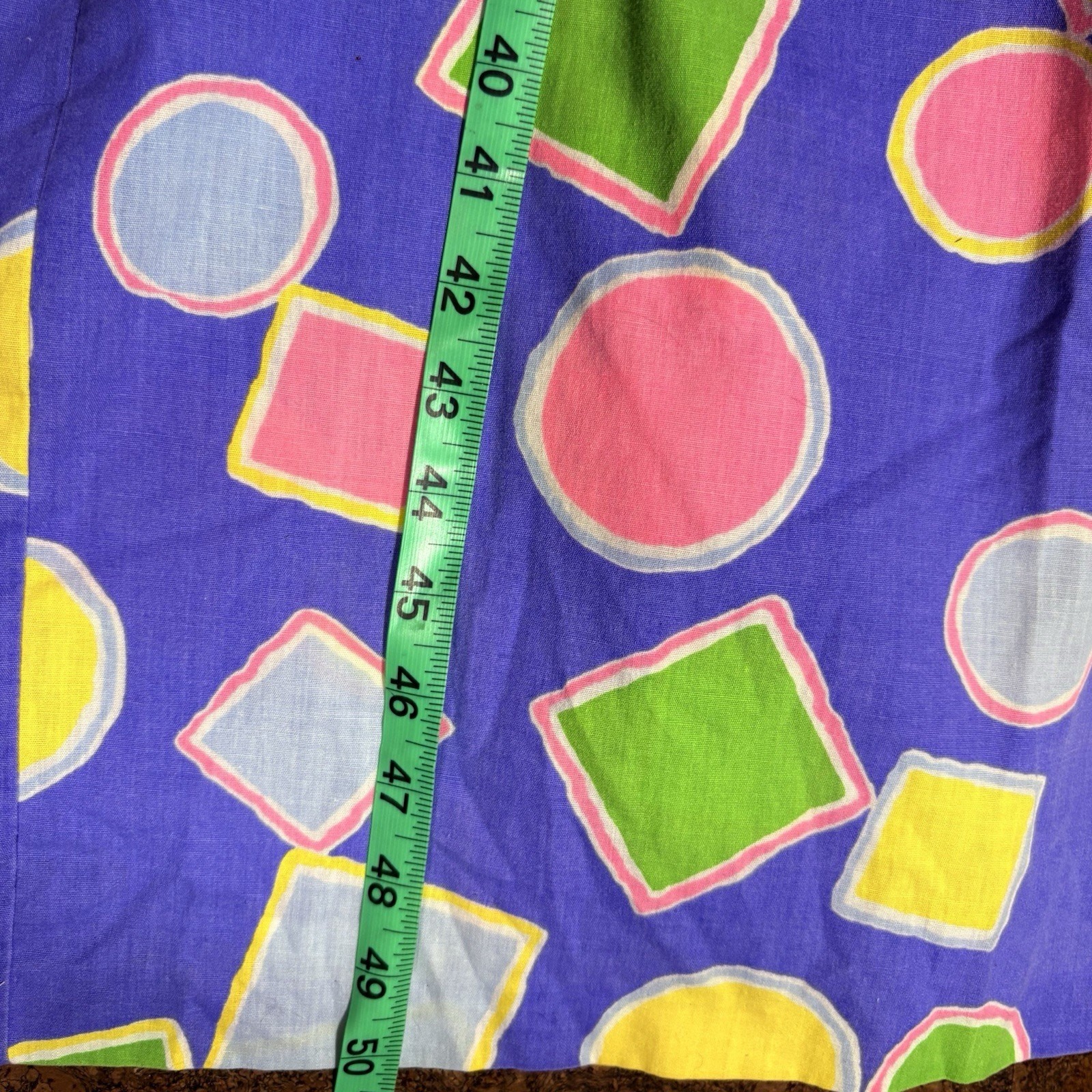 Vintage David Brown California Geometric Maxi Dress Art Teach 80s 90s Size L