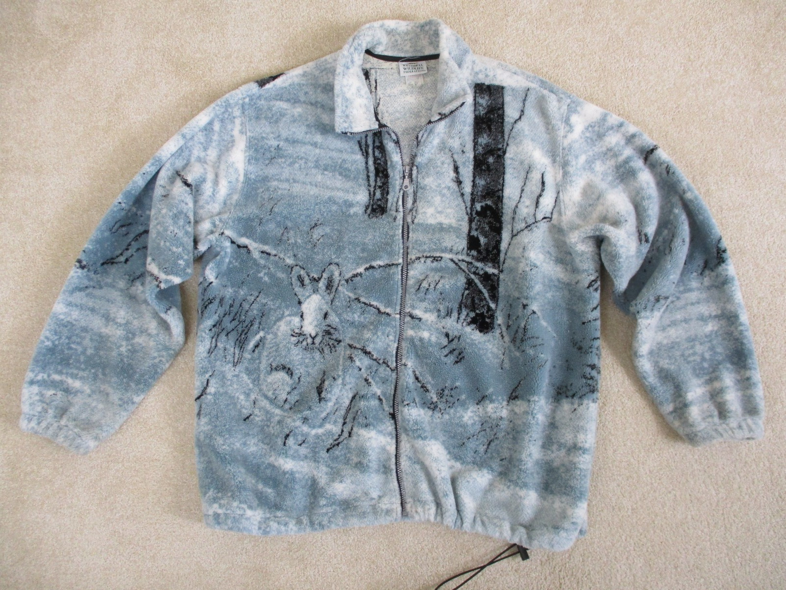 VTG National Wildlife Federation Sherpa Fleece Jacket Snow Bunny XXL Union Label
