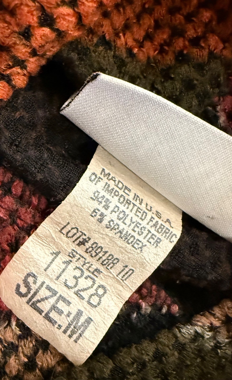 Vtg GRAFF USA Textured Geometric Turtleneck Knit Top Sweater Sz M &rsquo;70s-&rsquo;80s