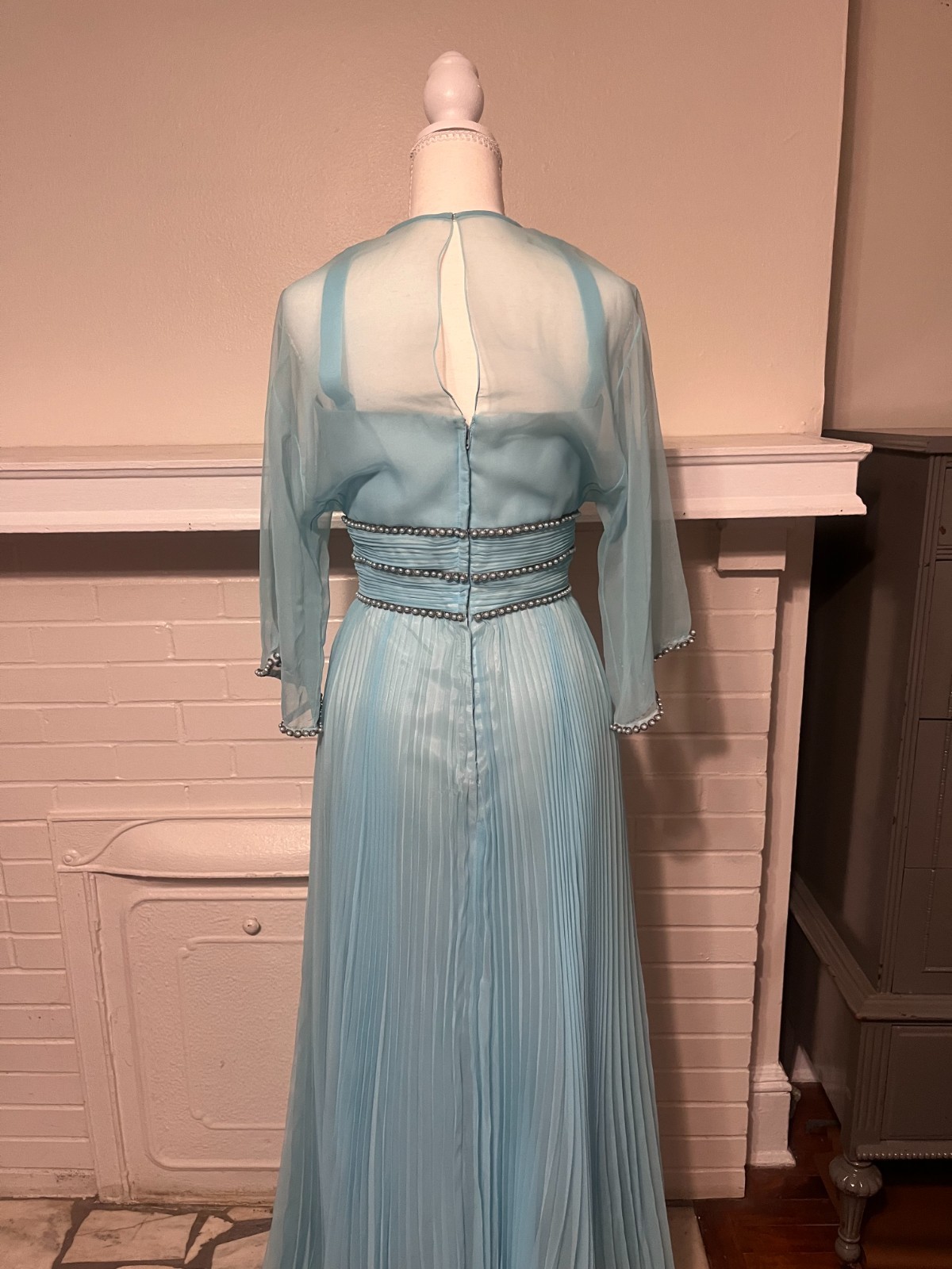 1960s Vintage Powder Blue Ball Gown sz S