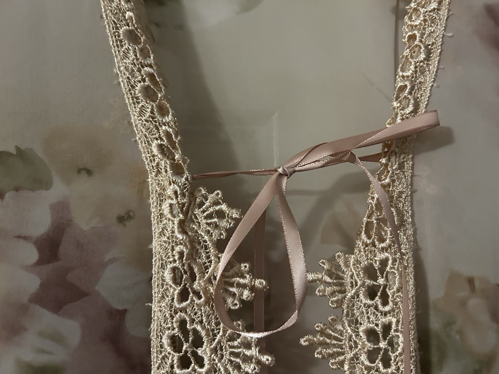 Effortless Romantic Dusty Rose Sheer Flowered Full Length Coverlet/Robe