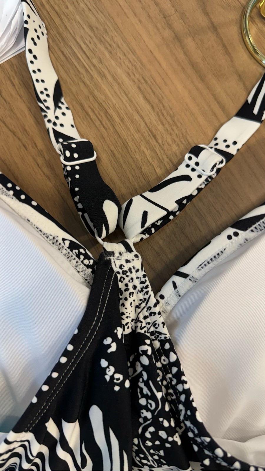 Coco Reef Tankini Top 38DD Black White Tropical Leopard
