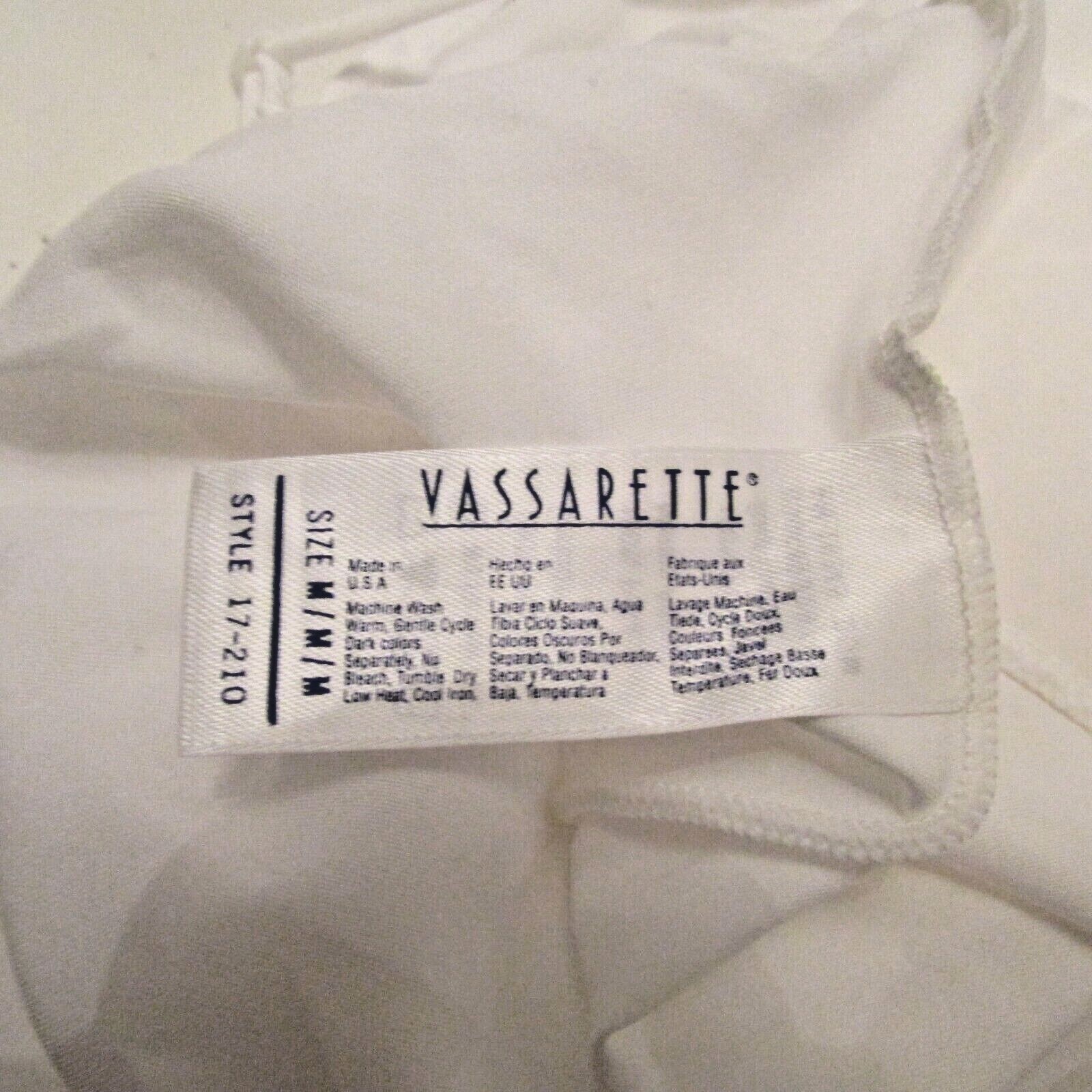 Vassarette 17-210 Silky Polyester Fiberfill Cups Cami Slip Camisole M USA made