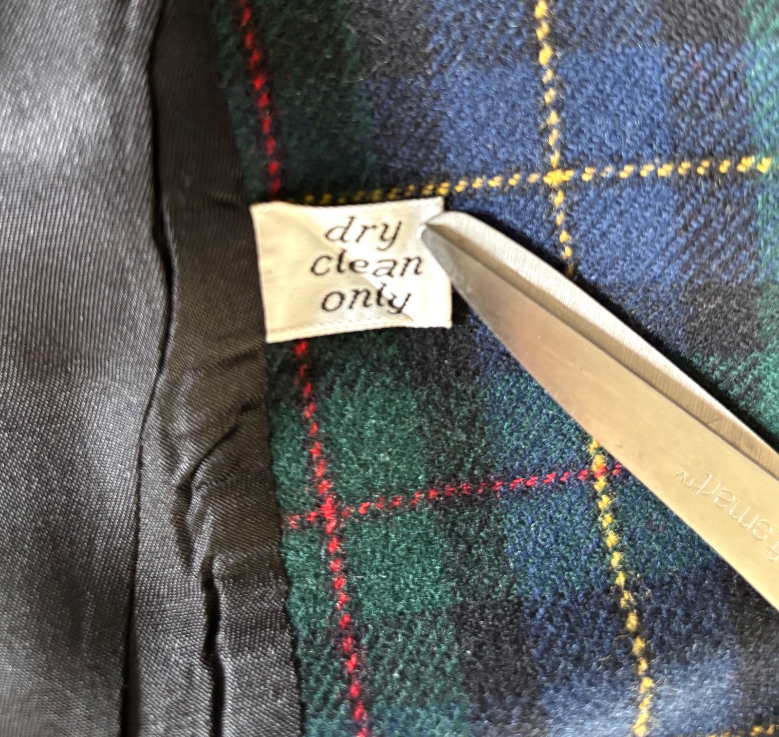 VTG Pendleton 100% Wool Blue-Green Tartan MiUSA Women&rsquo;s Blazer/Suit Jacket HOLES