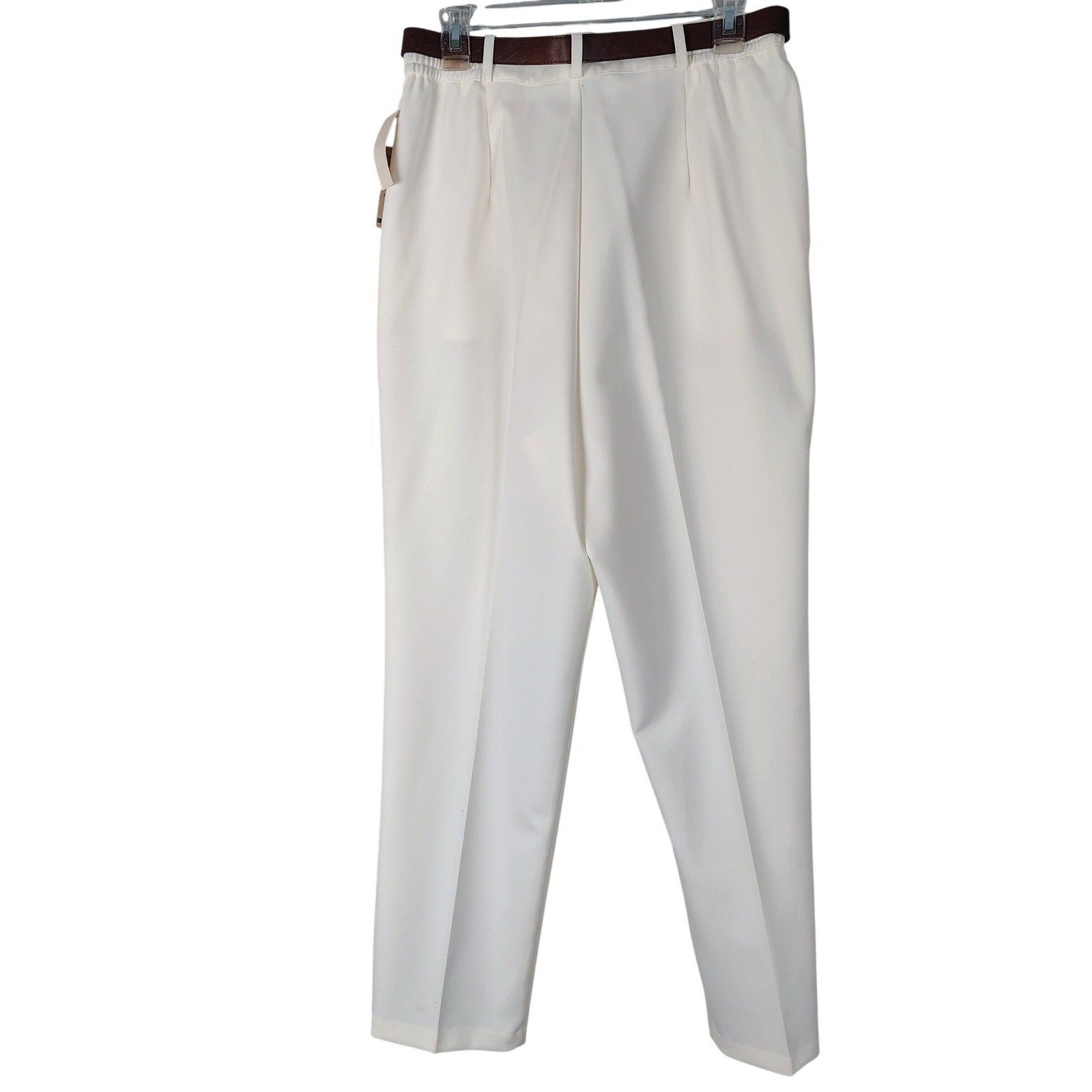Fundamental Things Vintage Cream High Rise Pleated Tapered Dress Pants 16 nos