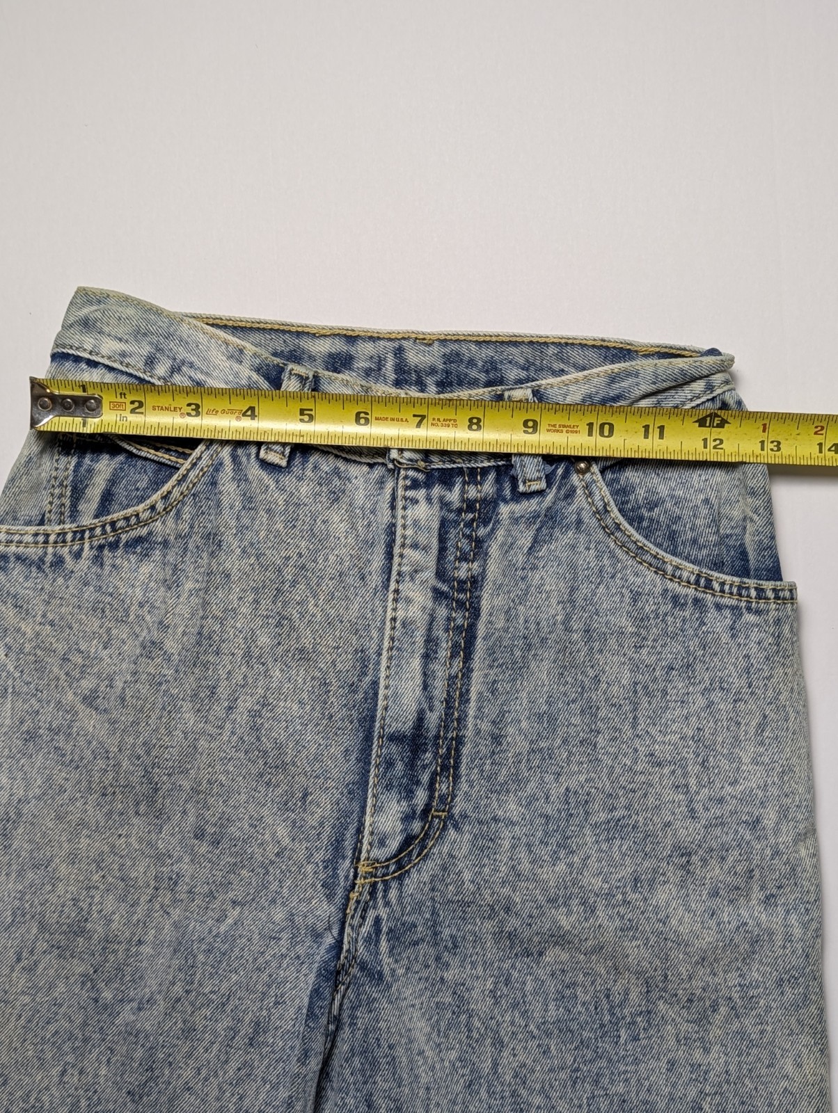Vintage 1980&rsquo;s P.S. Gianto Women&rsquo;s Acid Washed Slim Fit Jeans Size 8 Regular