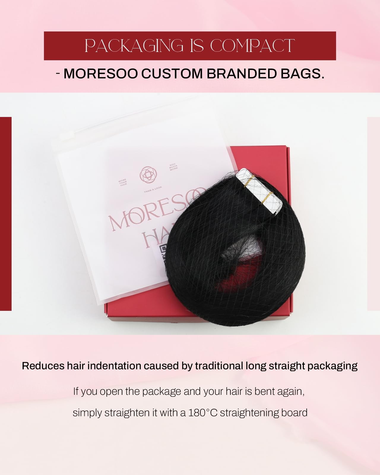 Moresoo 18&Prime; Dark Brown Seamless Remy Tape in Human Hair Extensions