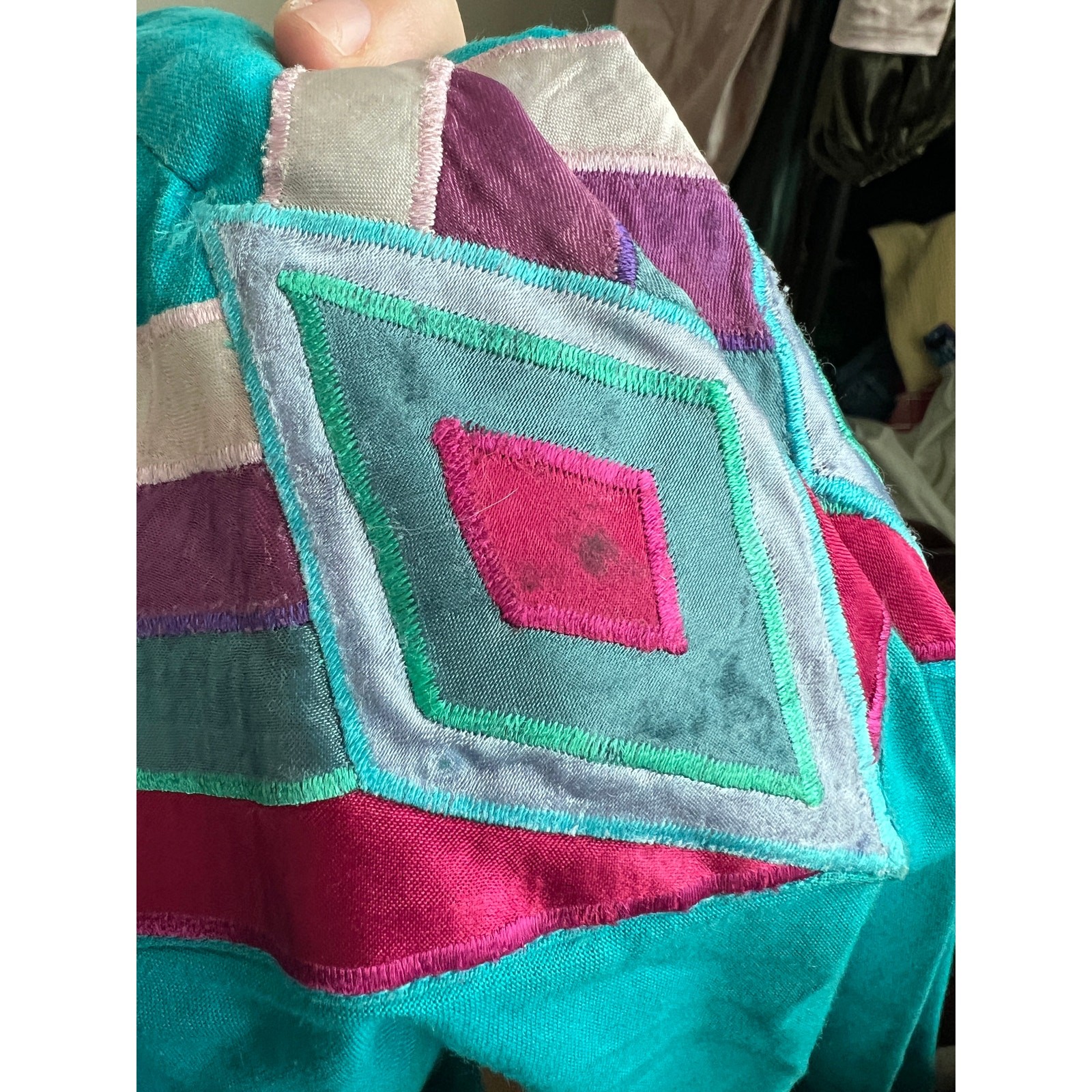 Vintage turquoise Wrangler button down size Small