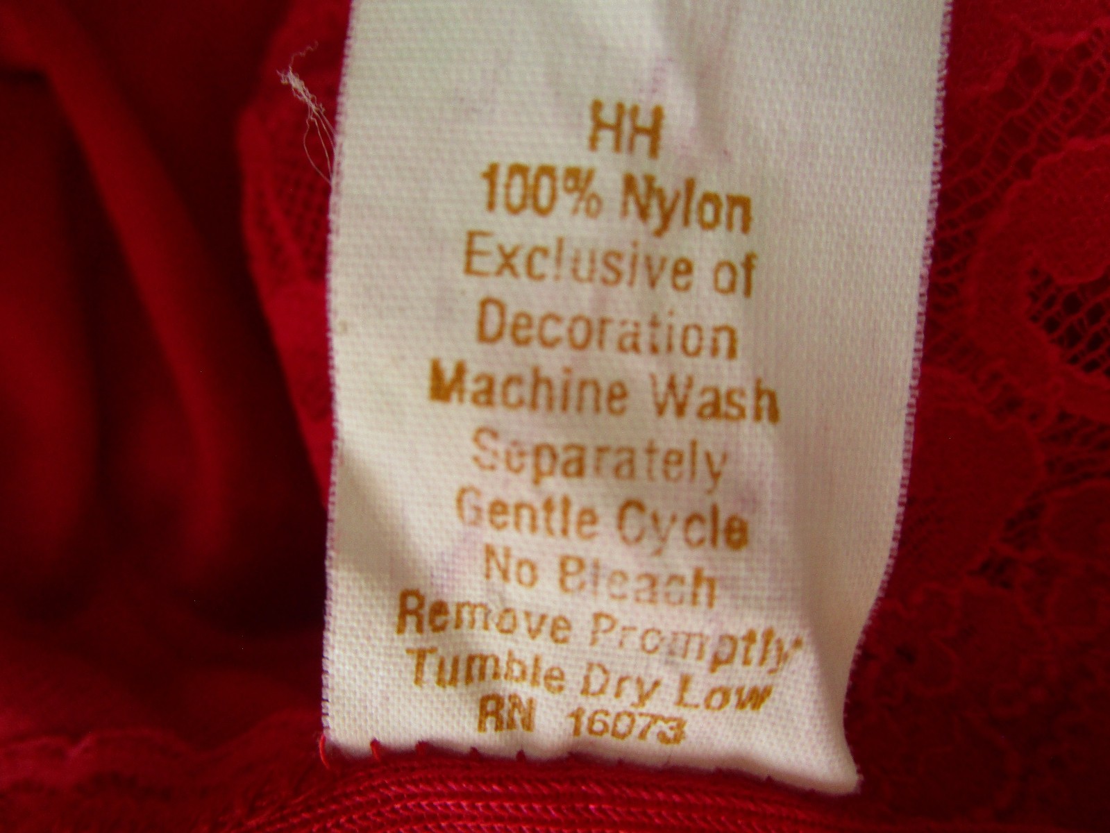 Vtg TexSheen Slinky Shiny RED Short Wrap Robe All Nylon 7&Prime; Sleeve Lace M
