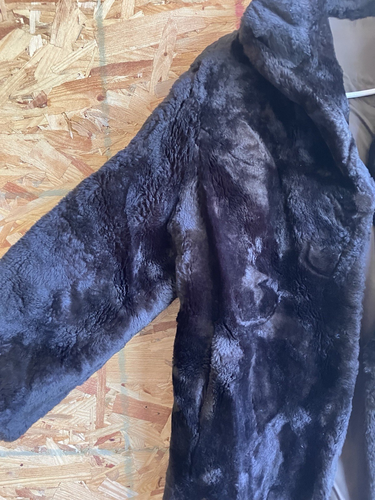 vintage womans fur coat 1970s needs some work no tag old clothing