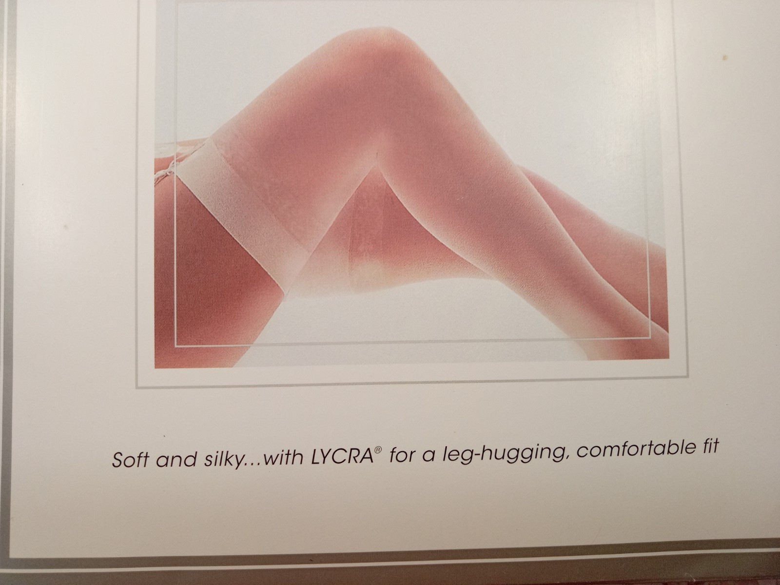 Vintage Sears Nice Touch Lycra Sheer Leg Gartered Stockings Nude Size B 20 Denie