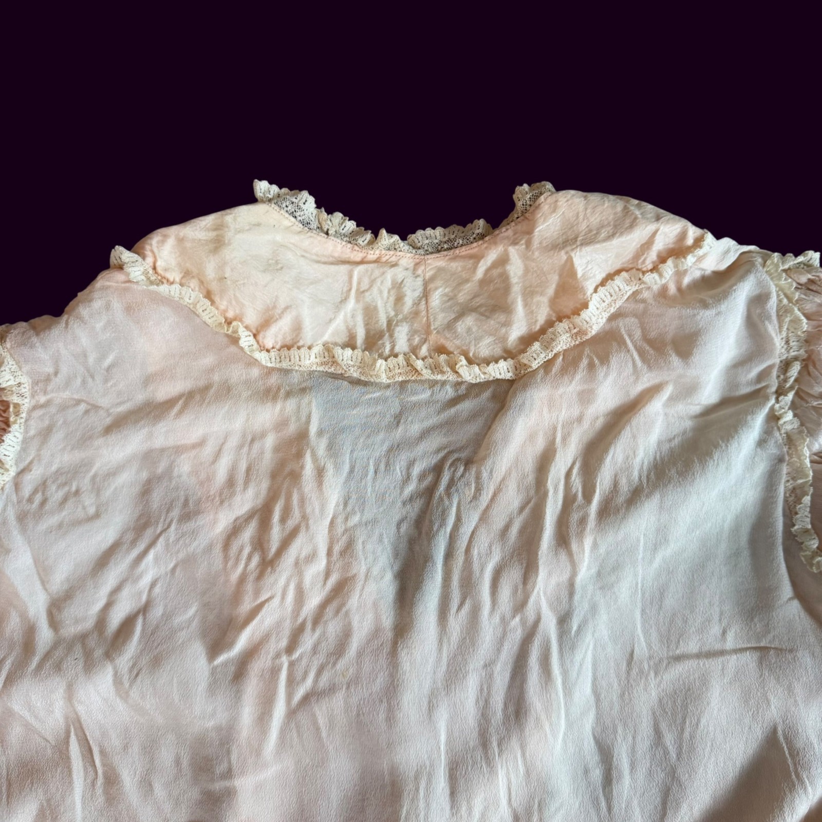 Antique Victorian Edwardian Ethereal Pastel Bohemian Ornate Bed Jacket S
