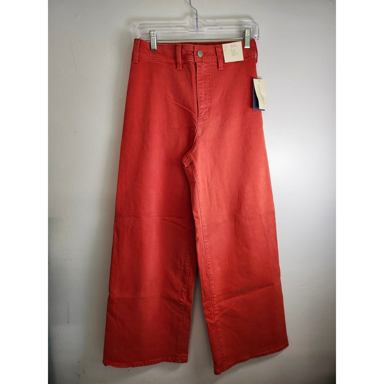 NWT Universal Thread Sailor Wide Leg Red Jeans Size 4 High Rise Wide Leg Pants