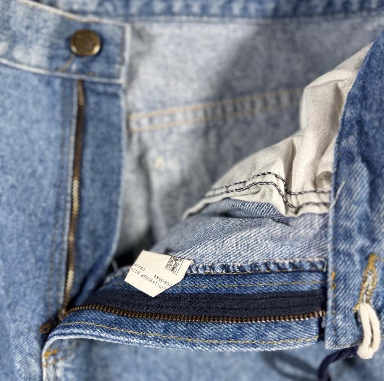 Vintage 90s Lee USA Made High Waisted Tapered Mom Jeans Light Wash 33×29