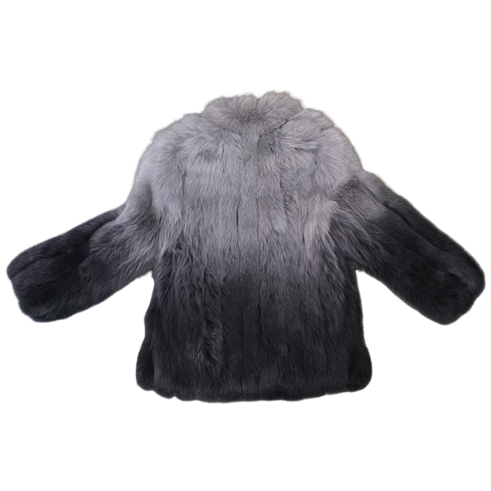 Vintage Ombre Silver Fox Fur Jacket, Impeccable, Flawless , Girls Deserve Fur