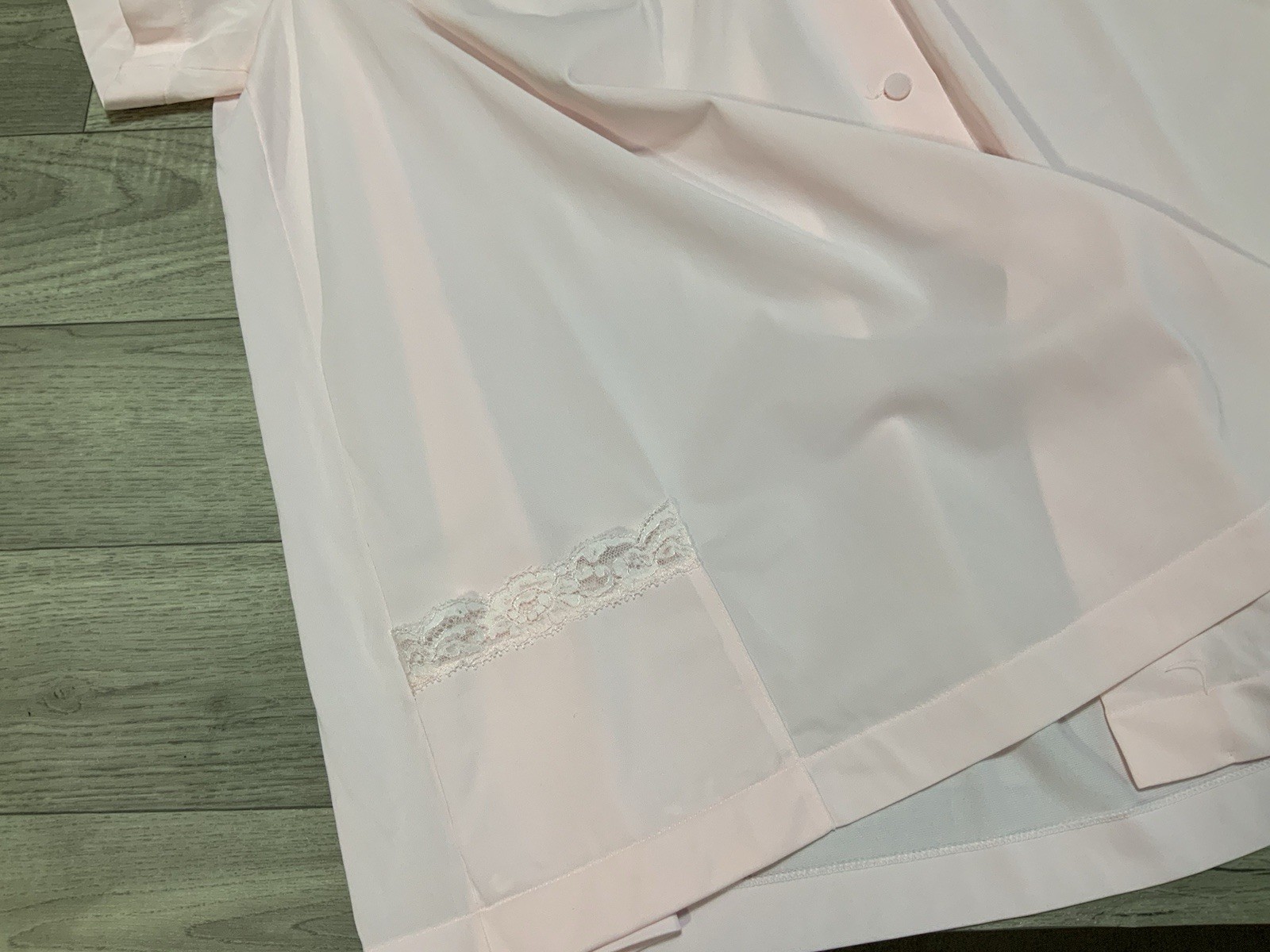 Vintage Shadowline Pink 3 Piece Set Nightgown/Pants/robe House Coat Size 44 Larg