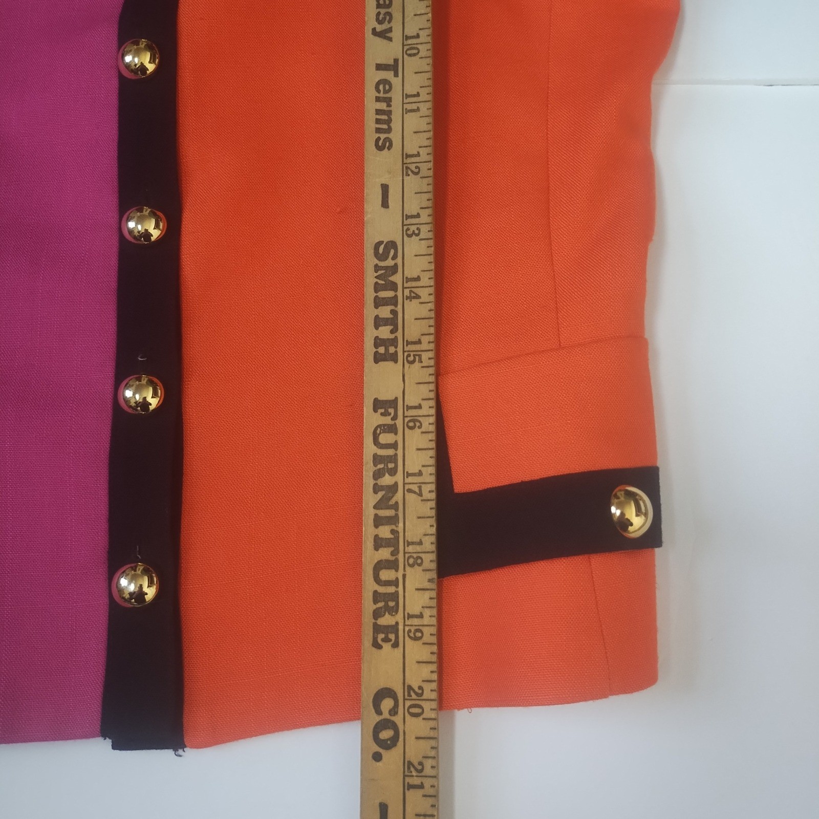 Vintage David Warren Colorblock Blouse Women&rsquo;s 8 80s Mod Maximalist Union Made