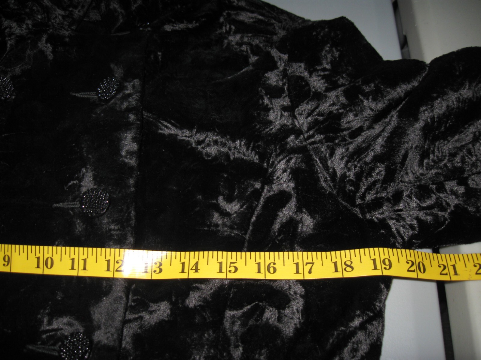 Vintage 1960&rsquo;s Black Crushed Velvet Coat Montaldo&rsquo;s & Borella Sportowne England