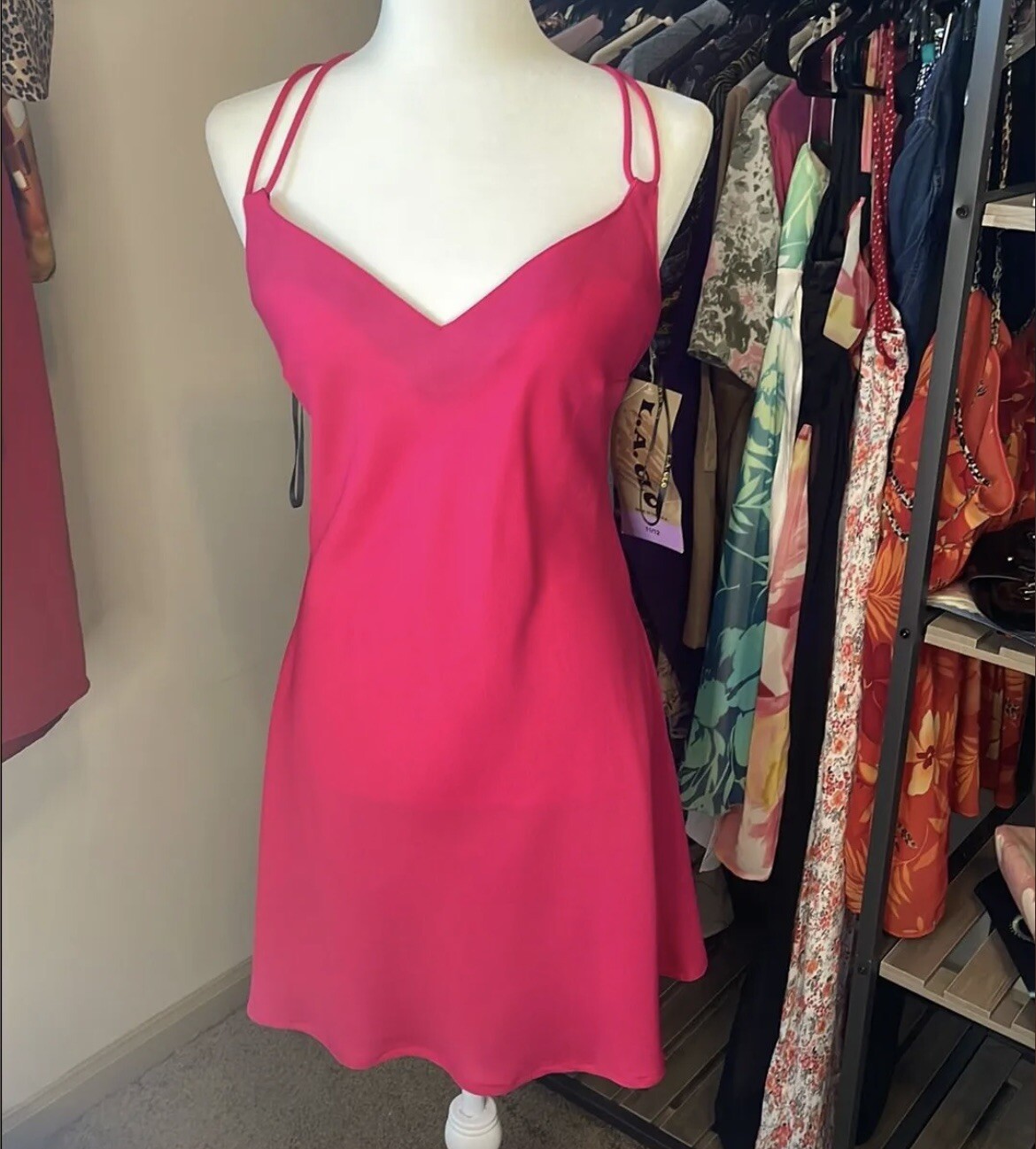 VINTAGE 90s LA GLO SLIP DRESS